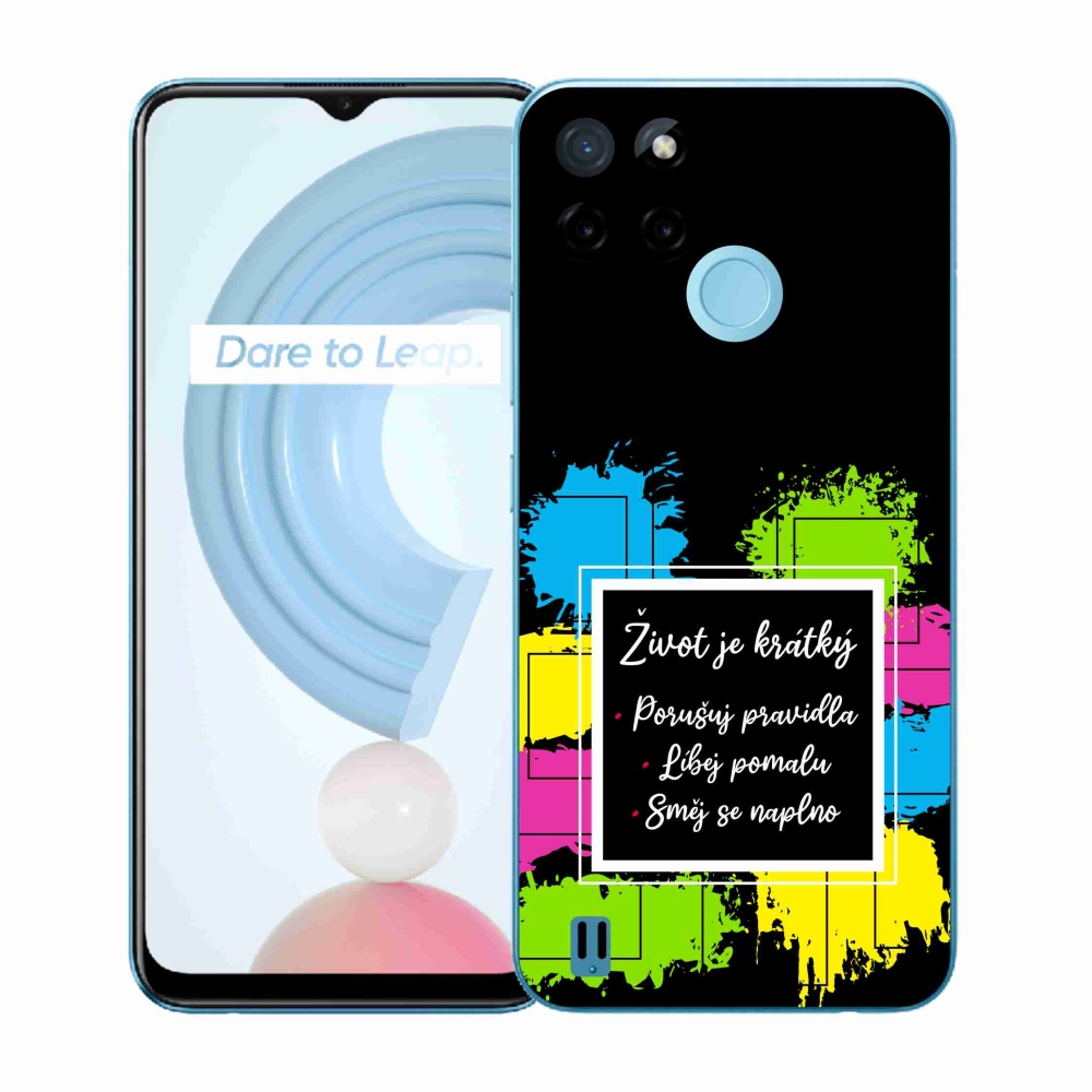 Gélový kryt mmCase na Realme C21Y/C25Y - citát 5 čierne pozadie