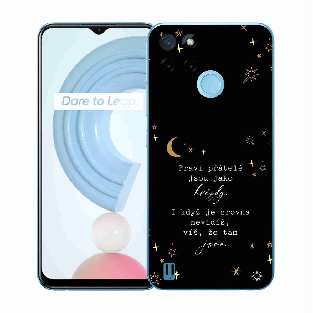Gélový kryt mmCase na Realme C21Y/C25Y - citát 6 čierne pozadie