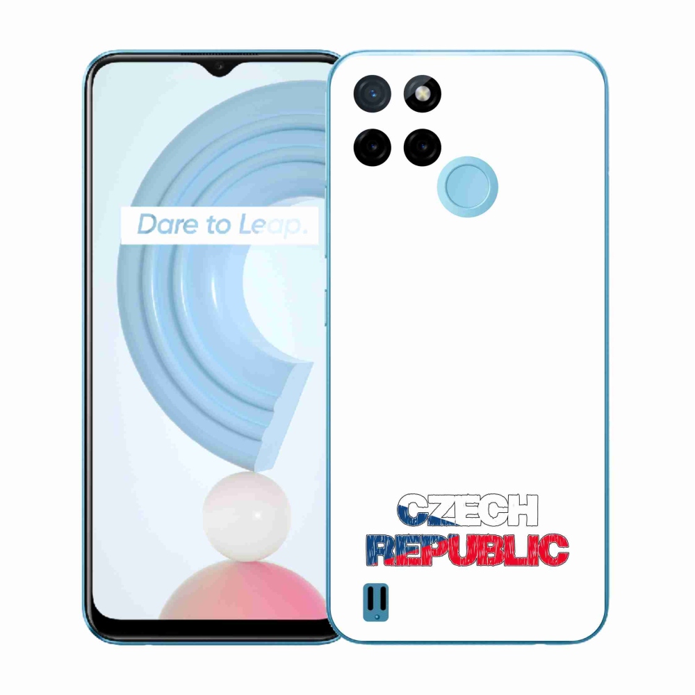 Gélový kryt mmCase na Realme C21Y/C25Y - Czech Republic biele pozadie