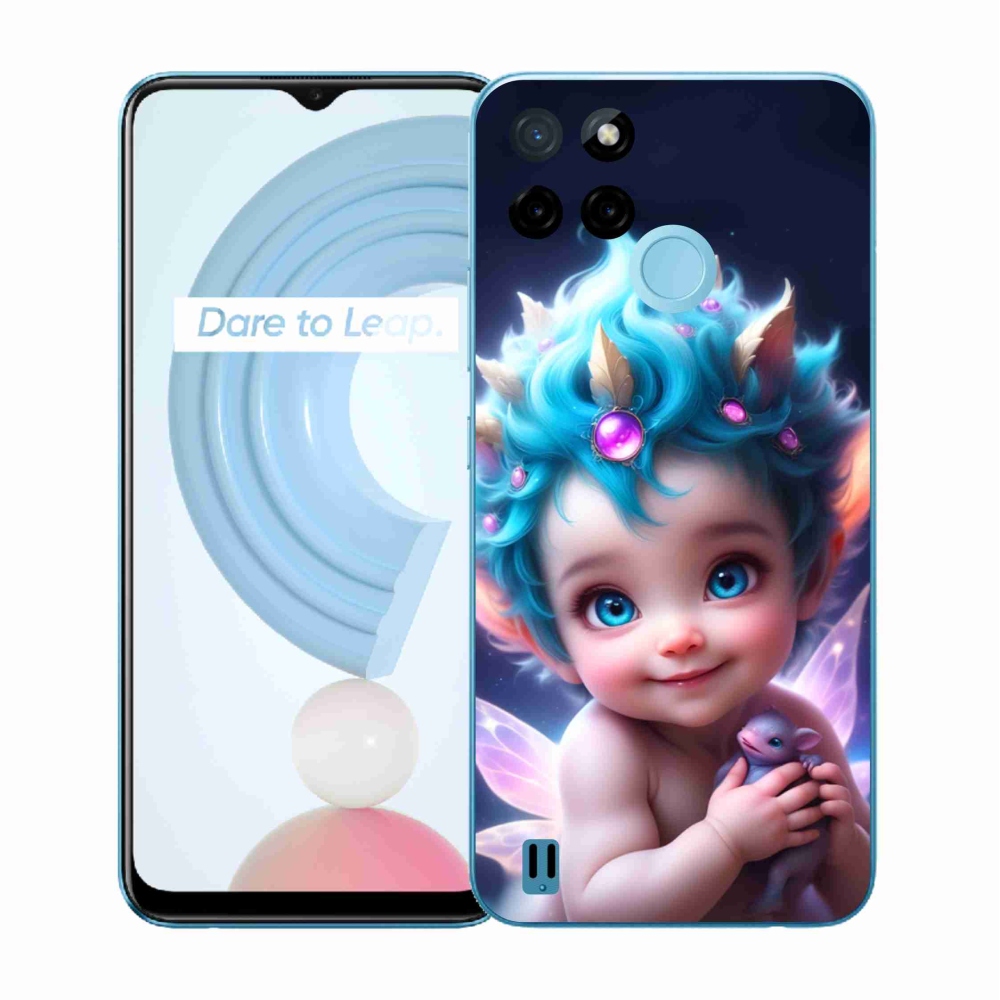 Gélový kryt mmCase na Realme C21Y/C25Y - dieťa s motýlími krídlami