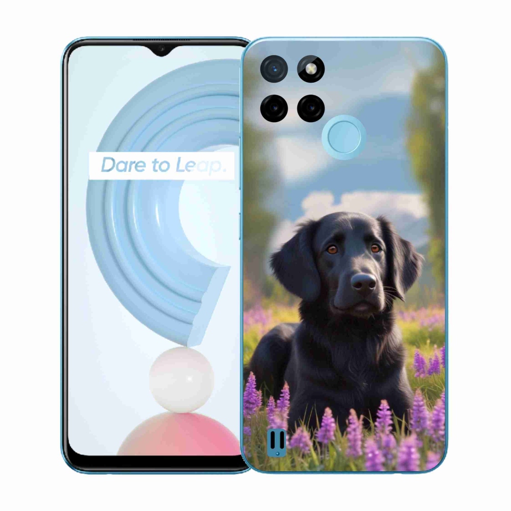 Gélový kryt mmCase na Realme C21Y/C25Y - elegantný čierny retriever