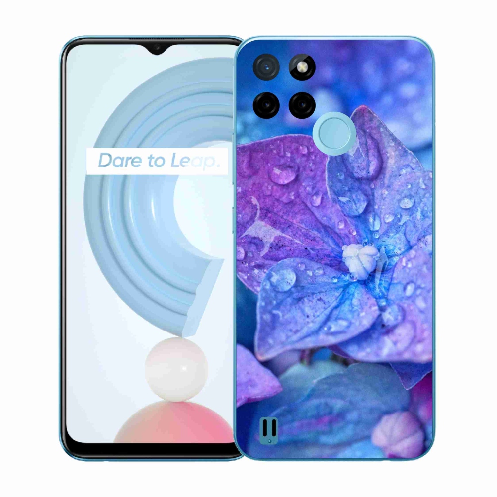 Gélový kryt mmCase na Realme C21Y/C25Y - fialový kvet