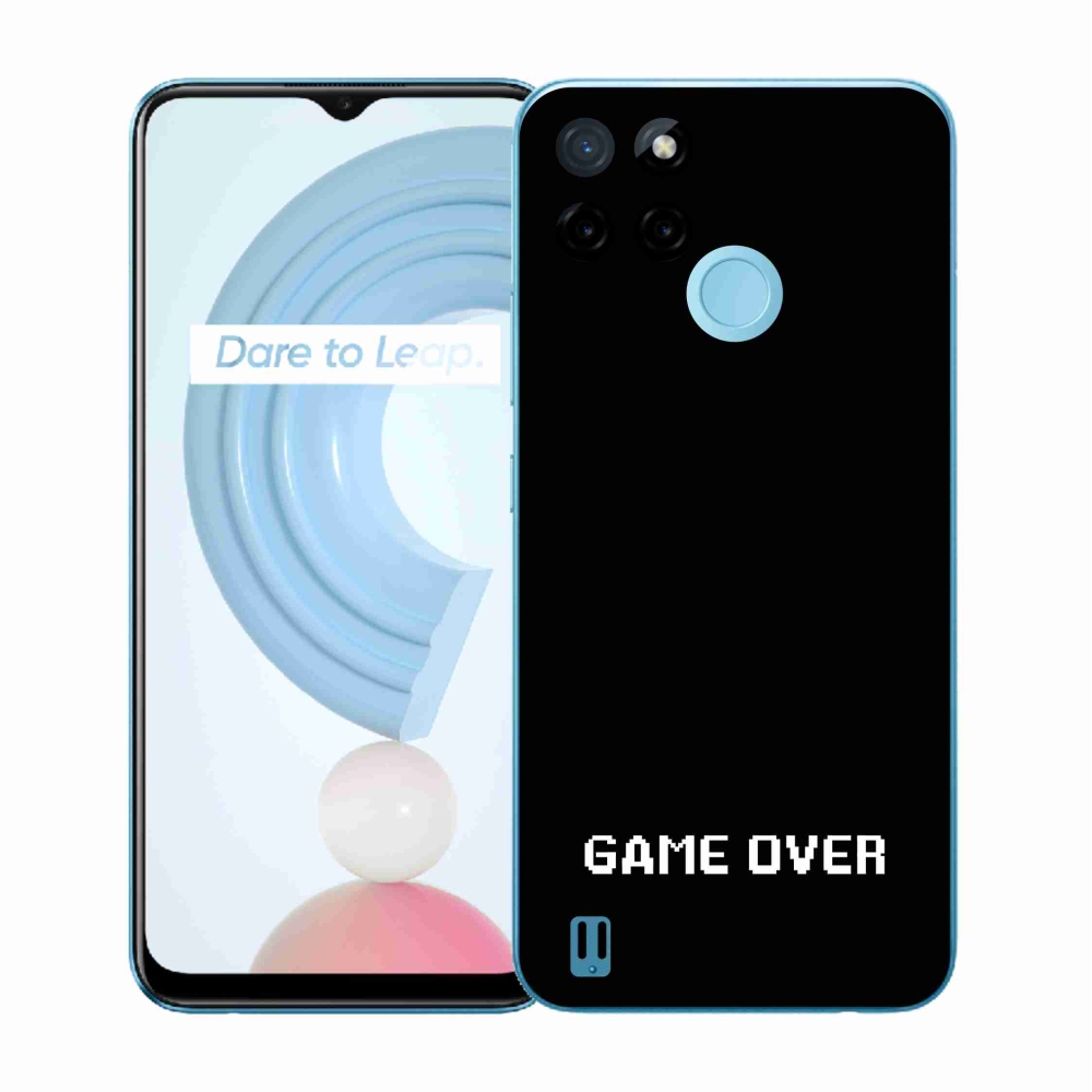 Gélový kryt mmCase na Realme C21Y/C25Y - game over čierne pozadie