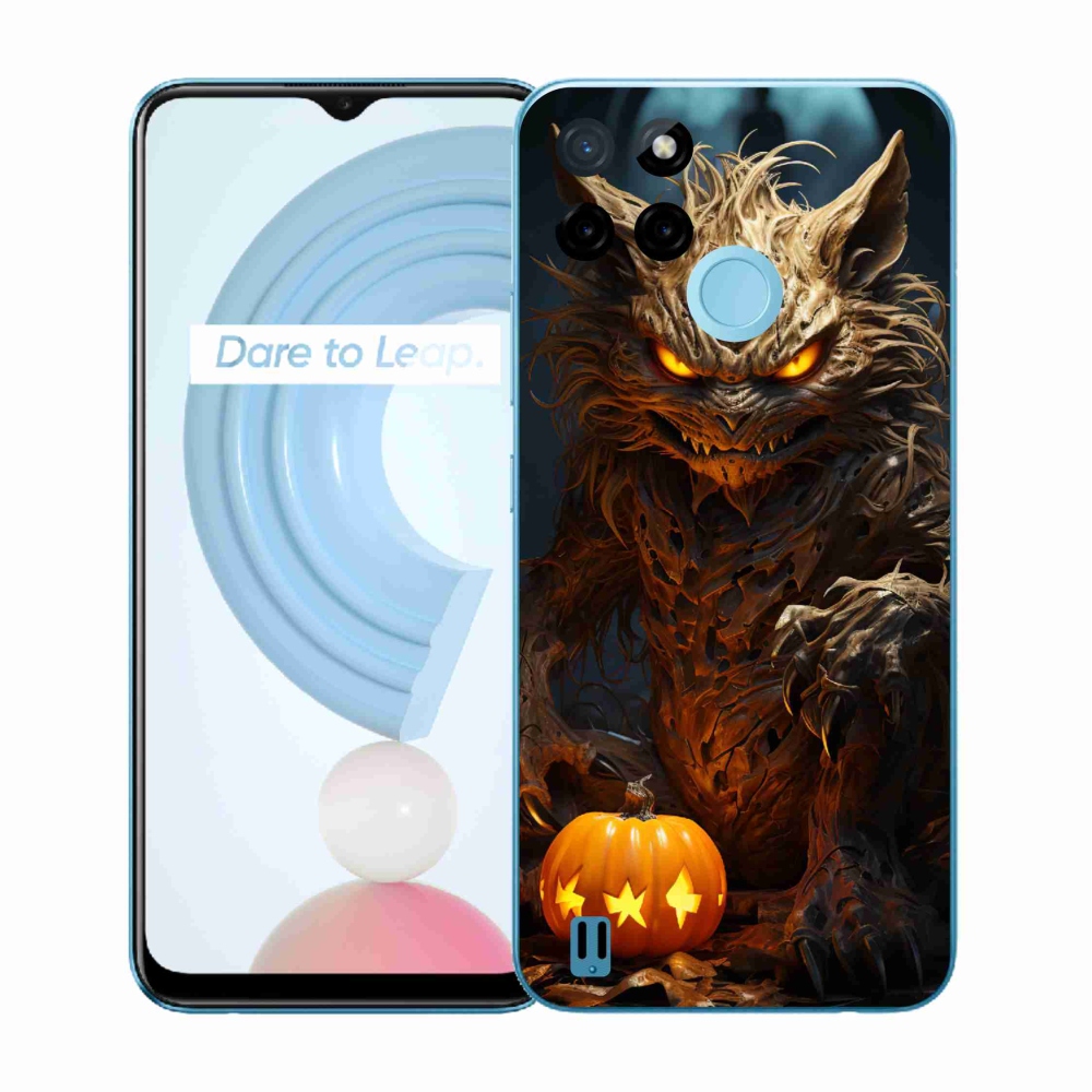 Gélový kryt mmCase na Realme C21Y/C25Y - halloweenska príšera