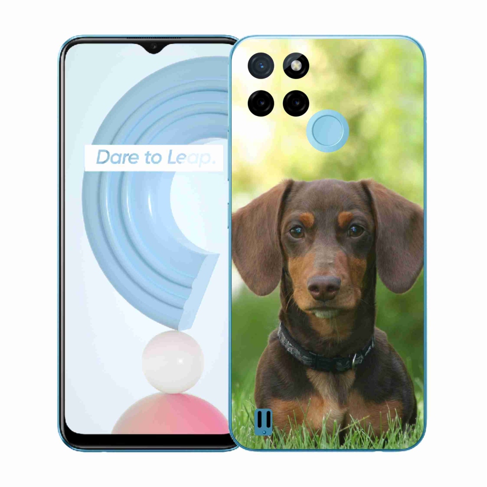 Gélový kryt mmCase na Realme C21Y/C25Y - hnedý jazvečík