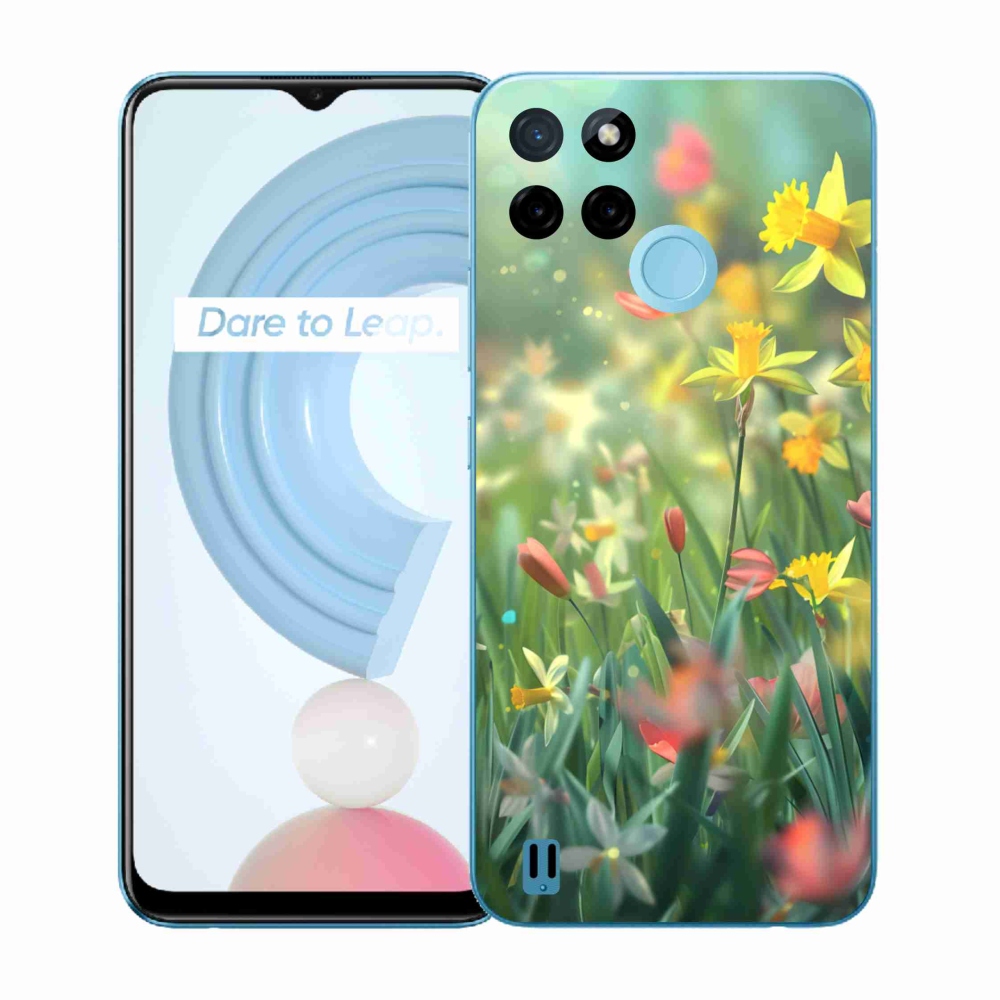 Gélový kryt mmCase na Realme C21Y/C25Y - jarné kvety