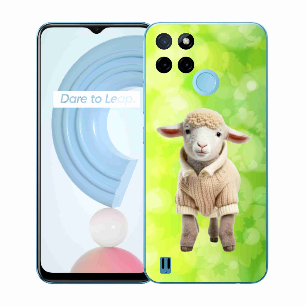 Gélový kryt mmCase na Realme C21Y/C25Y - jahňa vo svetri