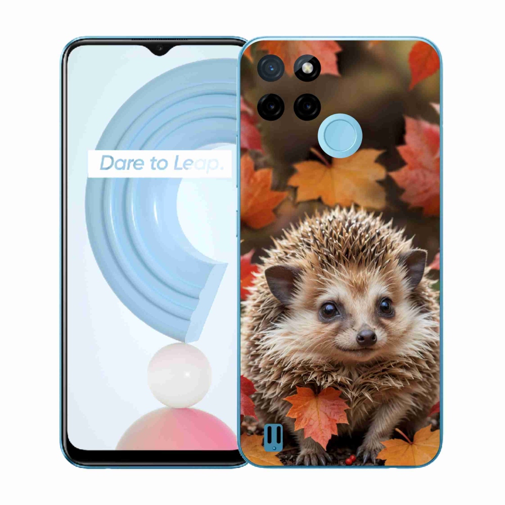Gélový kryt mmCase na Realme C21Y/C25Y - ježko v lístia