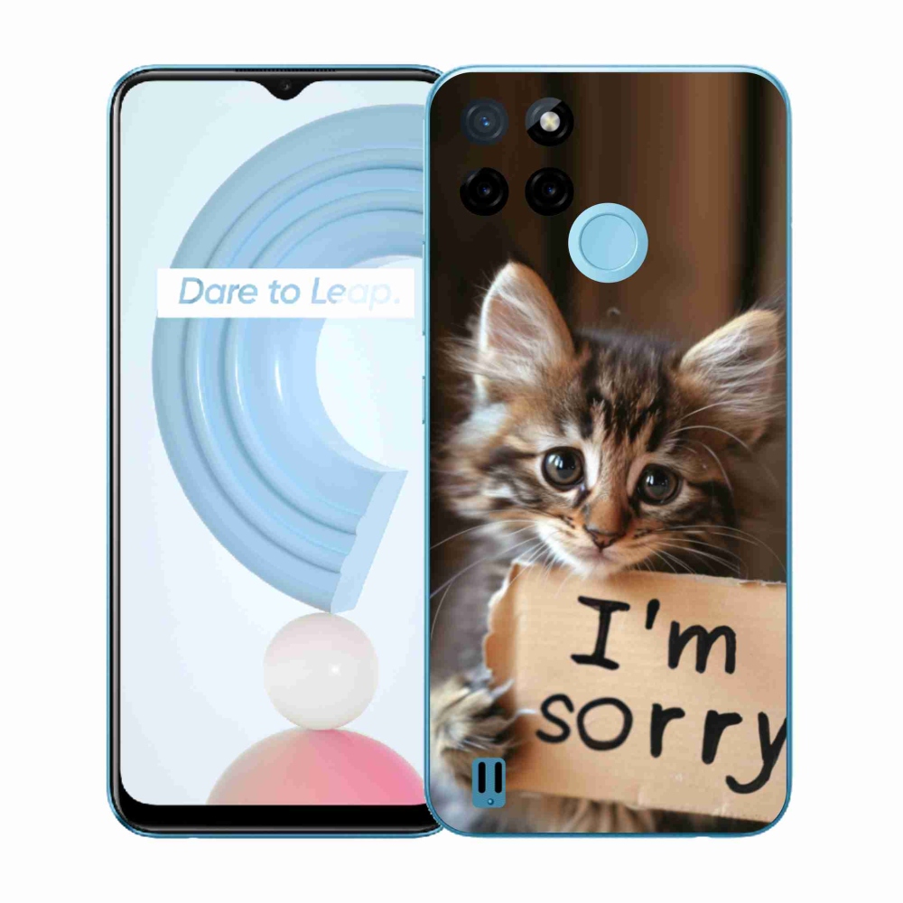 Gélový kryt mmCase na Realme C21Y/C25Y - mačacie ospravedlnenie