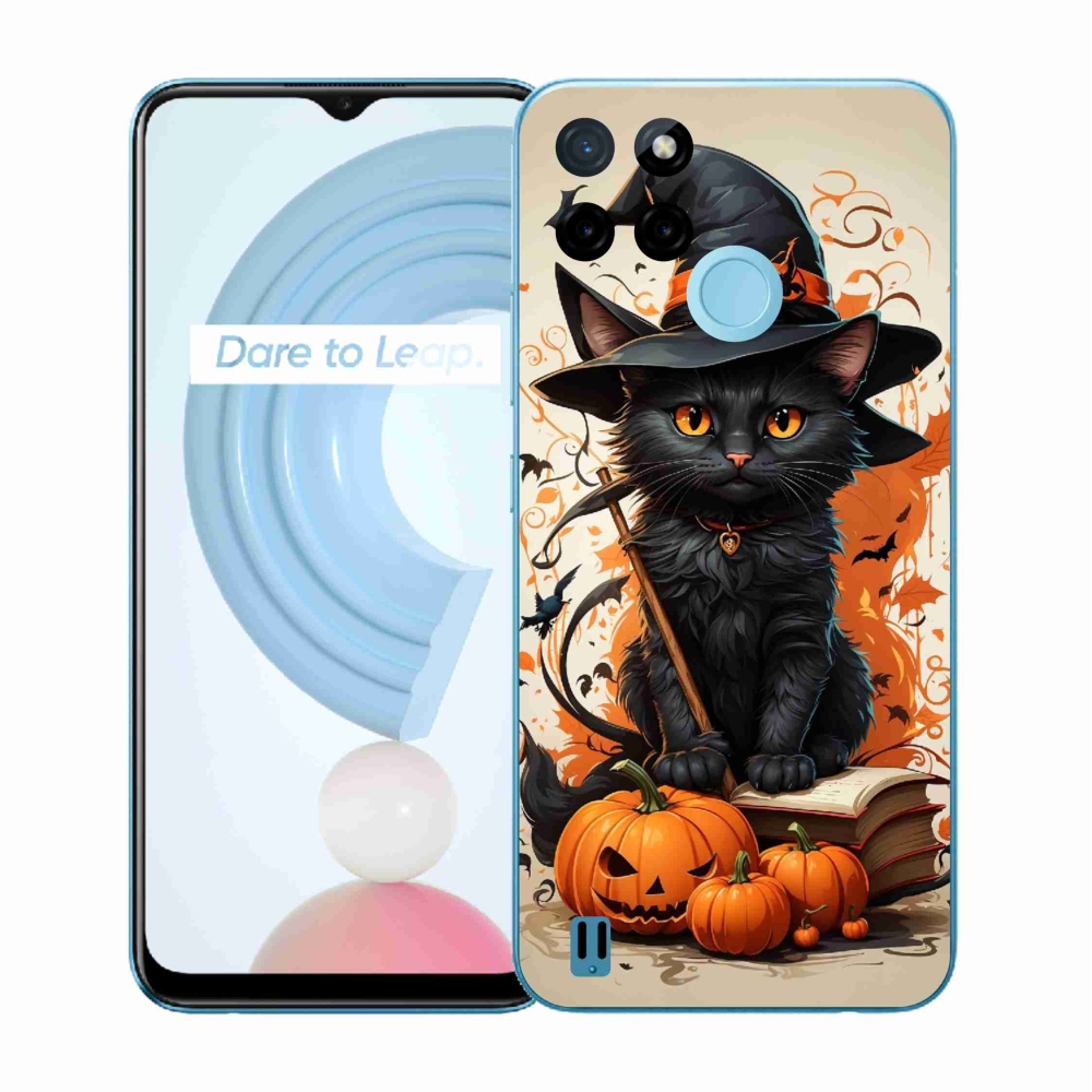 Gélový kryt mmCase na Realme C21Y/C25Y - kocúr čarodejník