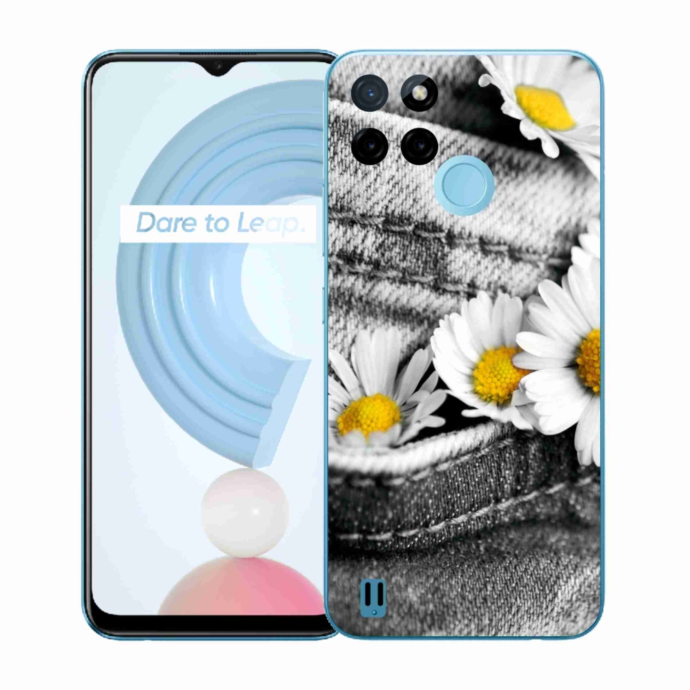 Gélový kryt mmCase na Realme C21Y/C25Y - margaréty