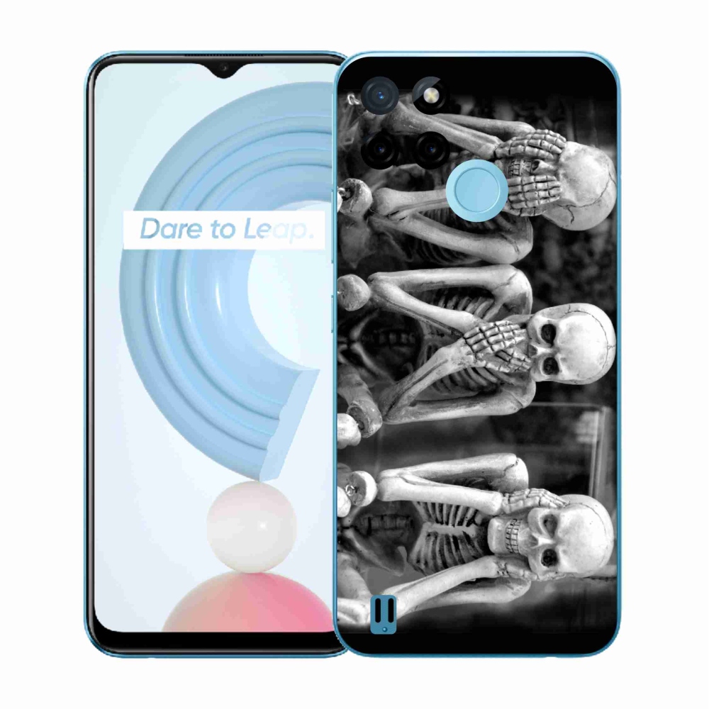 Gélový kryt mmCase na Realme C21Y/C25Y - kostlivci