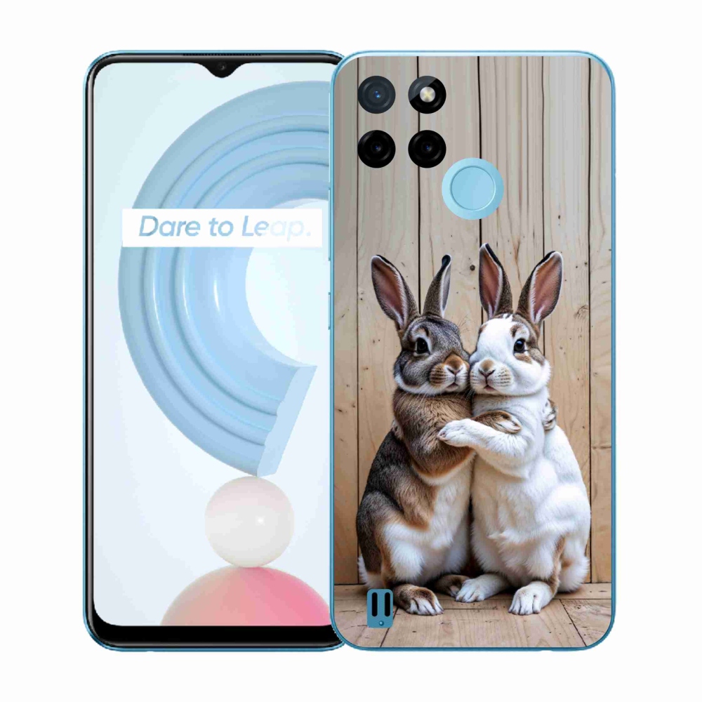 Gélový kryt mmCase na Realme C21Y/C25Y - králičie pár