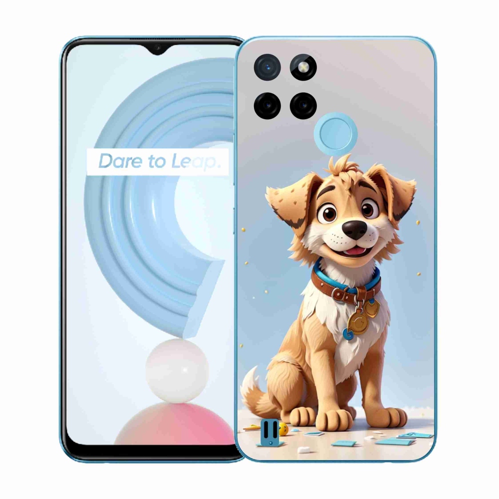 Gélový kryt mmCase na Realme C21Y/C25Y - kreslené šteňa