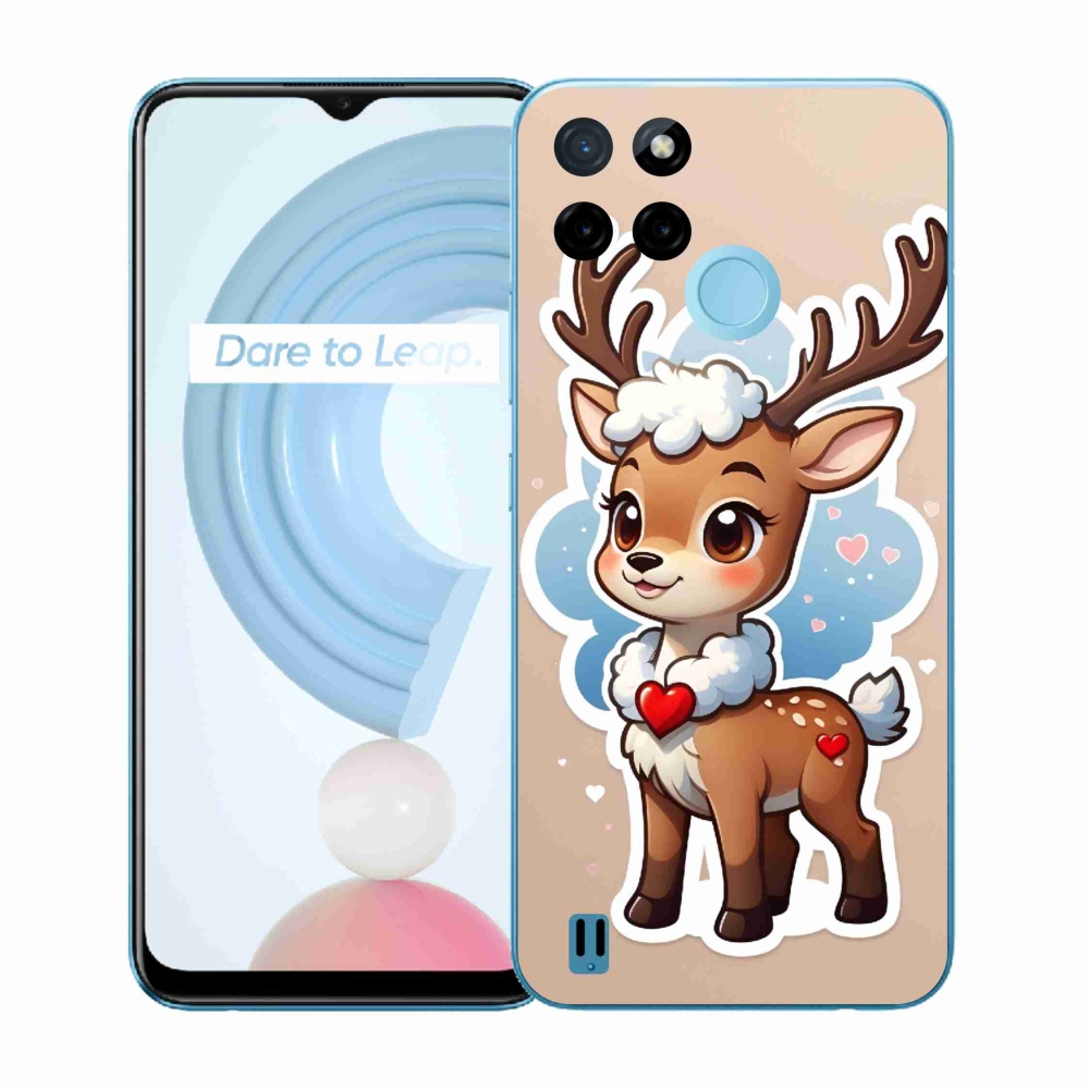 Gélový kryt mmCase na Realme C21Y/C25Y - kreslený sob
