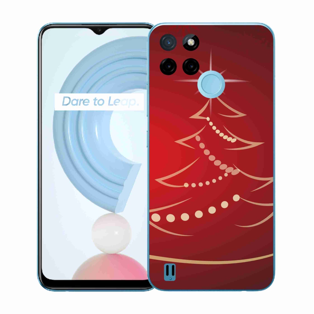 Gélový kryt mmCase na Realme C21Y/C25Y - kreslený vianočný stromček