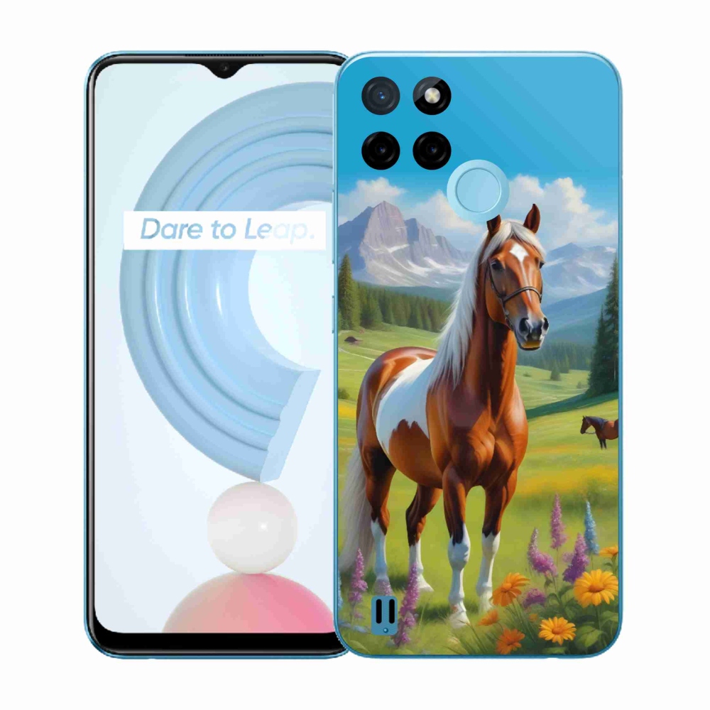 Gélový kryt mmCase na Realme C21Y/C25Y - kôň na lúke