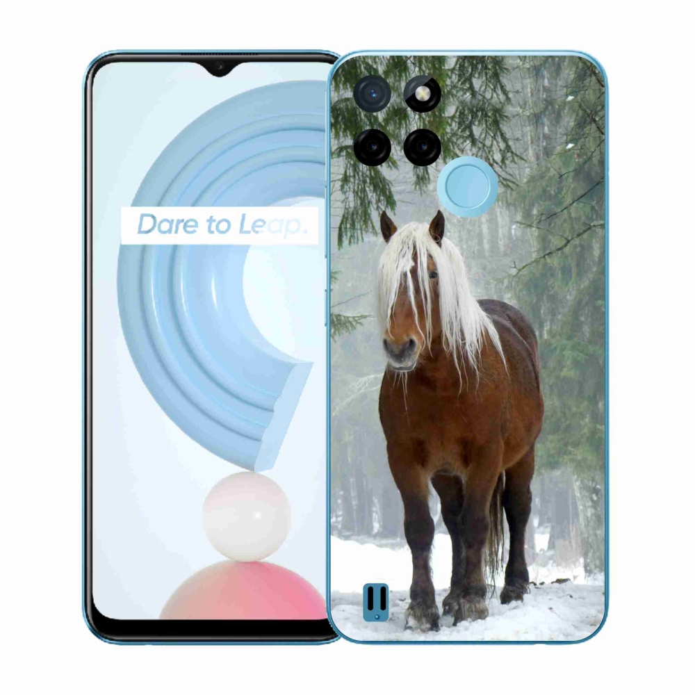 Gélový kryt mmCase na Realme C21Y/C25Y - kôň v lese