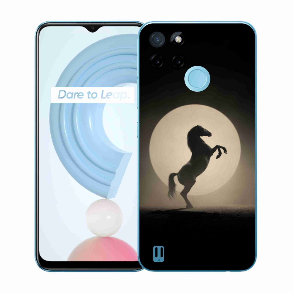 Gélový kryt mmCase na Realme C21Y/C25Y - kôň v siluete