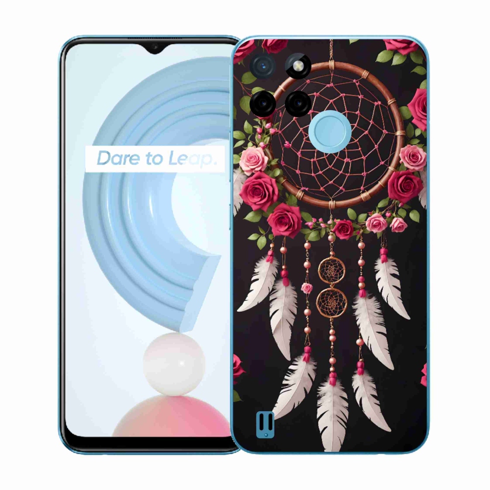 Gélový kryt mmCase na Realme C21Y/C25Y - lapač snov s ružami