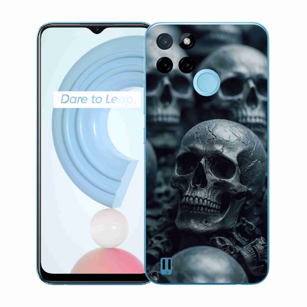 Gélový kryt mmCase na Realme C21Y/C25Y - lebka 2