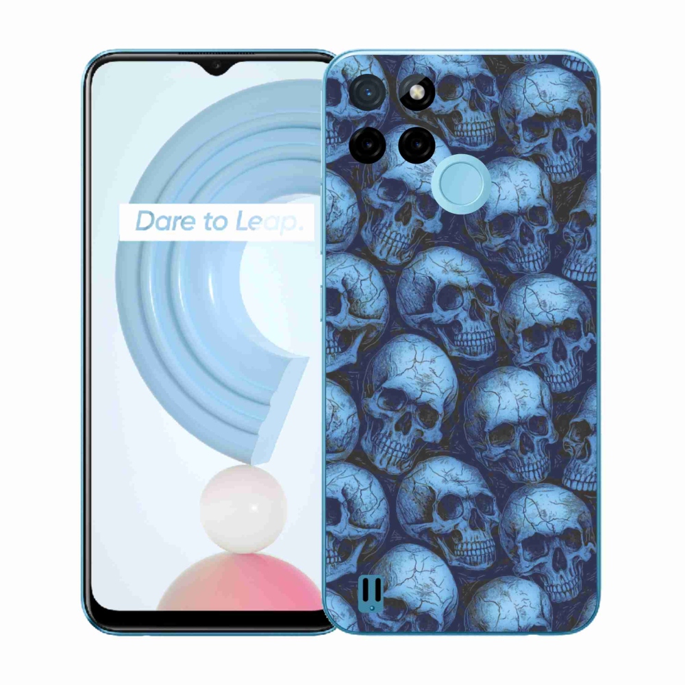 Gélový kryt mmCase na Realme C21Y/C25Y - lebky