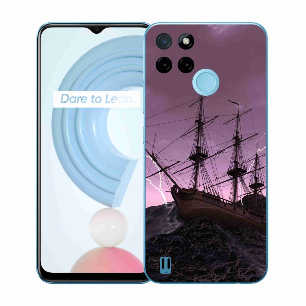 Gélový kryt mmCase na Realme C21Y/C25Y - loď v búrke