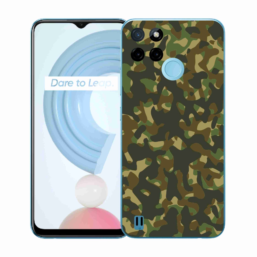 Gélový kryt mmCase na Realme C21Y/C25Y - maskáčový vzor 1