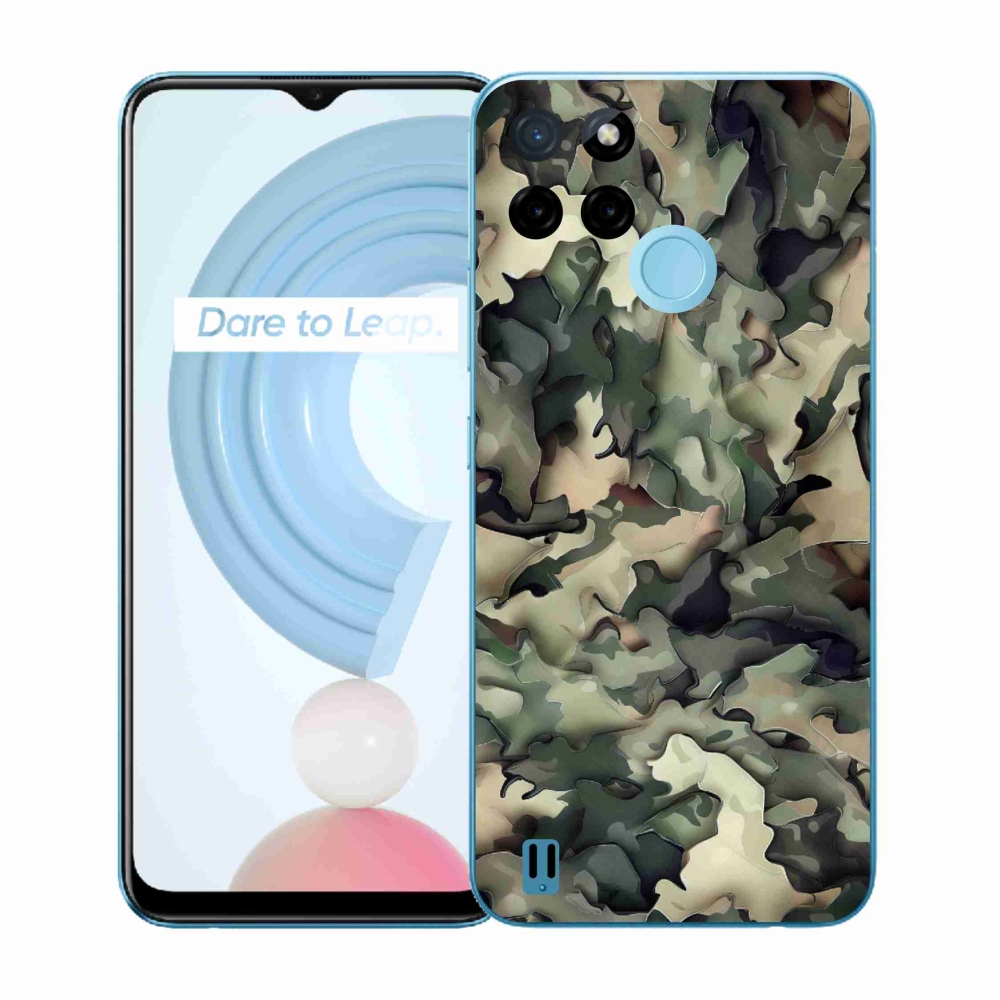 Gélový kryt mmCase na Realme C21Y/C25Y - maskáčový vzor 9