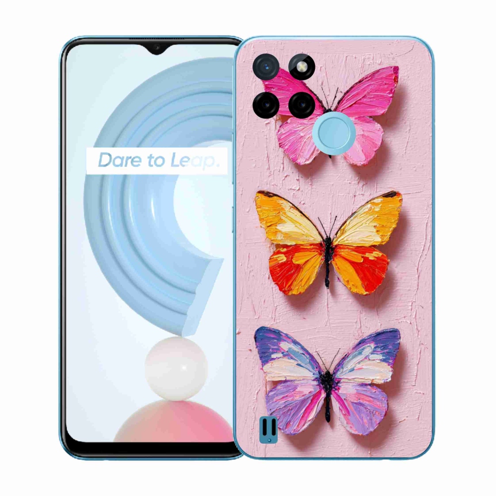 Gélový kryt mmCase na Realme C21Y/C25Y - motýlia trojica