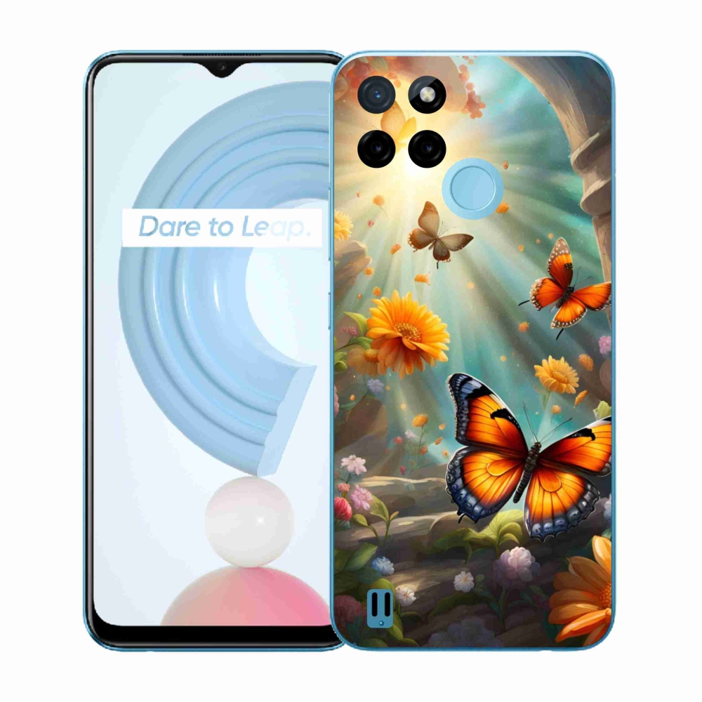 Gélový kryt mmCase na Realme C21Y/C25Y - motýlia záhrada 2
