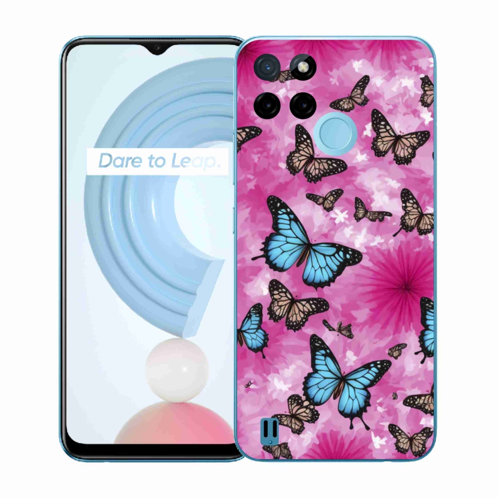 Gélový kryt mmCase na Realme C21Y/C25Y - motýlia záhrada