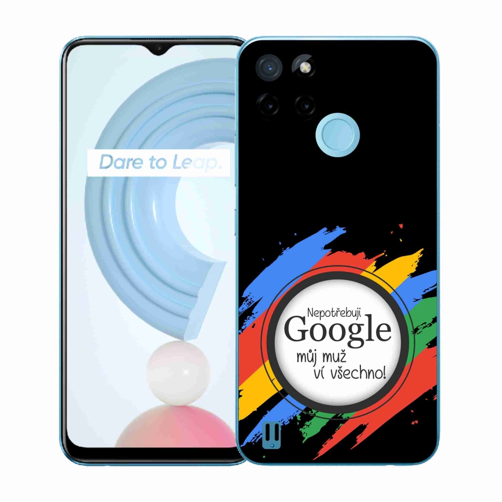 Gélový kryt mmCase na Realme C21Y/C25Y - muž vie všetko čierne pozadie