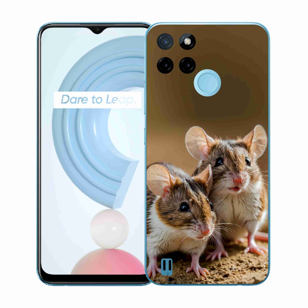 Gélový kryt mmCase na Realme C21Y/C25Y - myší duo