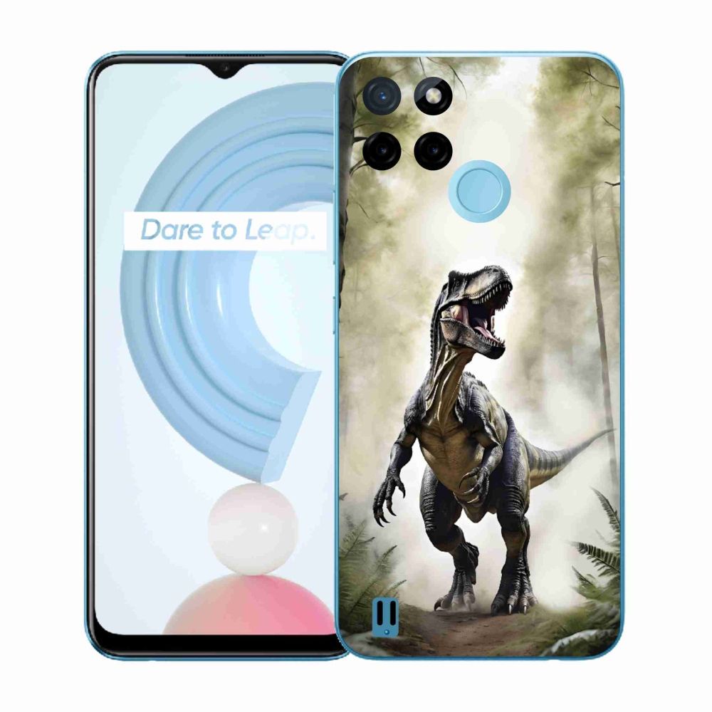 Gélový kryt mmCase na Realme C21Y/C25Y - naštvaný T-Rex