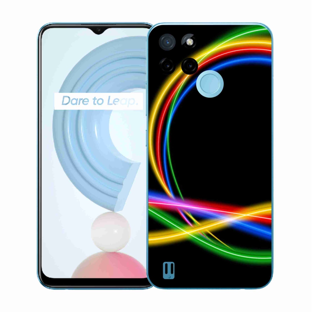 Gélový kryt mmCase na Realme C21Y/C25Y - neónové kruhy