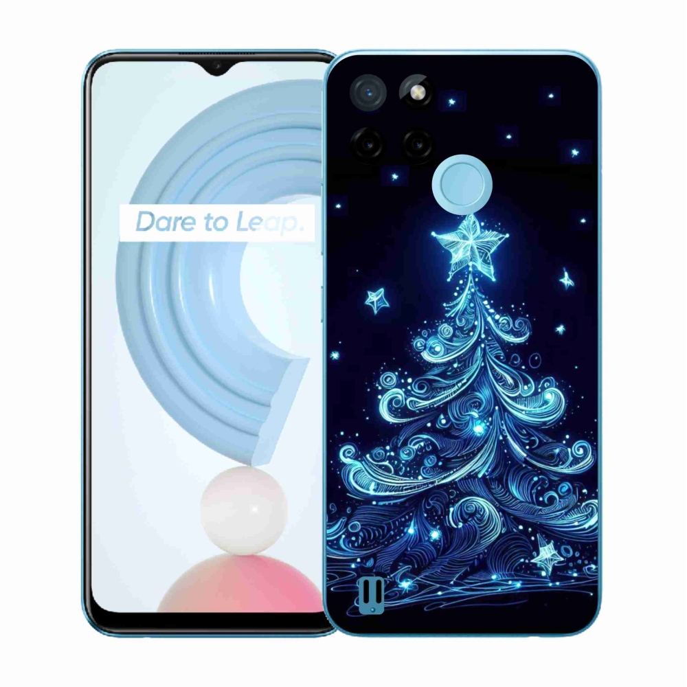 Gélový kryt mmCase na Realme C21Y/C25Y - neónový vianočný stromček 4