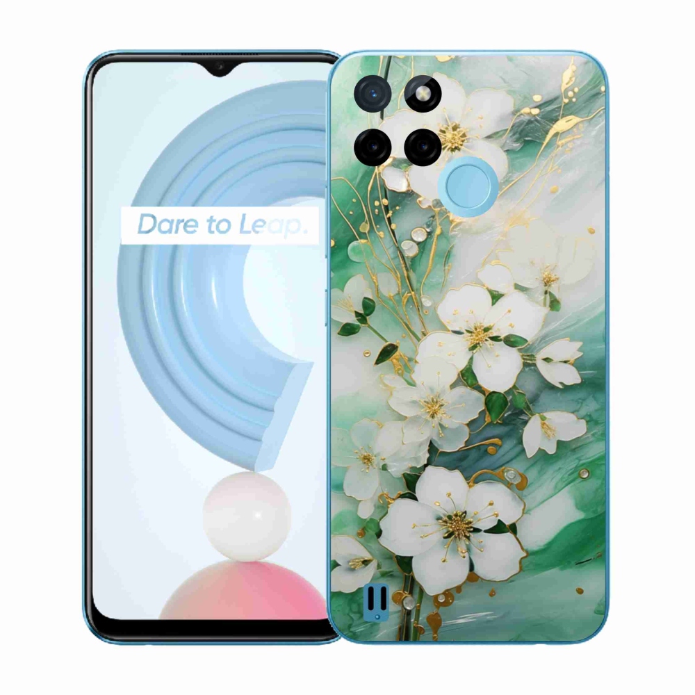 Gélový kryt mmCase na Realme C21Y/C25Y - nežné kvety
