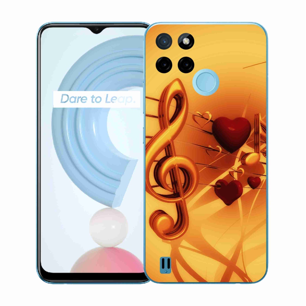 Gélový kryt mmCase na Realme C21Y/C25Y - noty