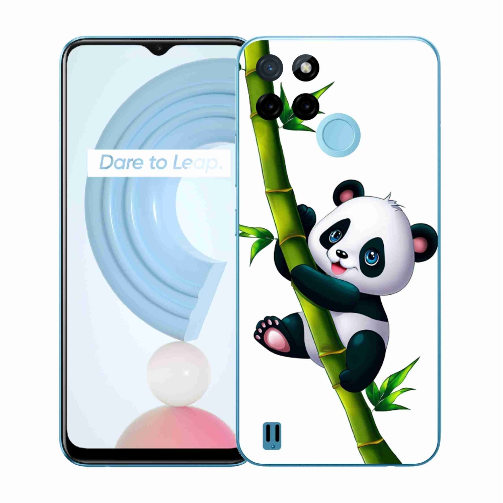 Gélový kryt mmCase na Realme C21Y/C25Y - panda na bambuse