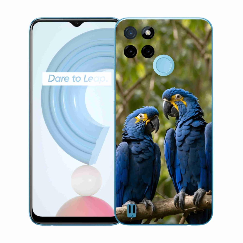 Gélový kryt mmCase na Realme C21Y/C25Y - papagájové duo