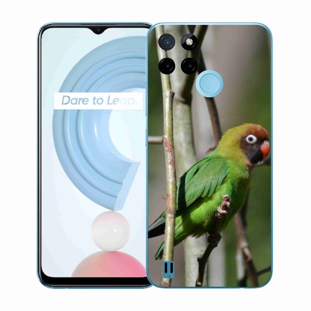 Gélový kryt mmCase na Realme C21Y/C25Y - papagáj agapornis