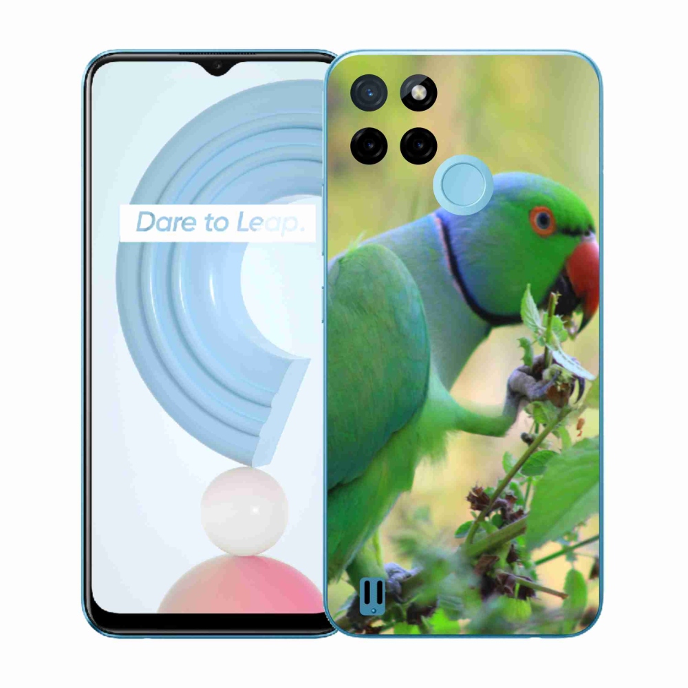 Gélový kryt mmCase na Realme C21Y/C25Y - papagáj Alexandr