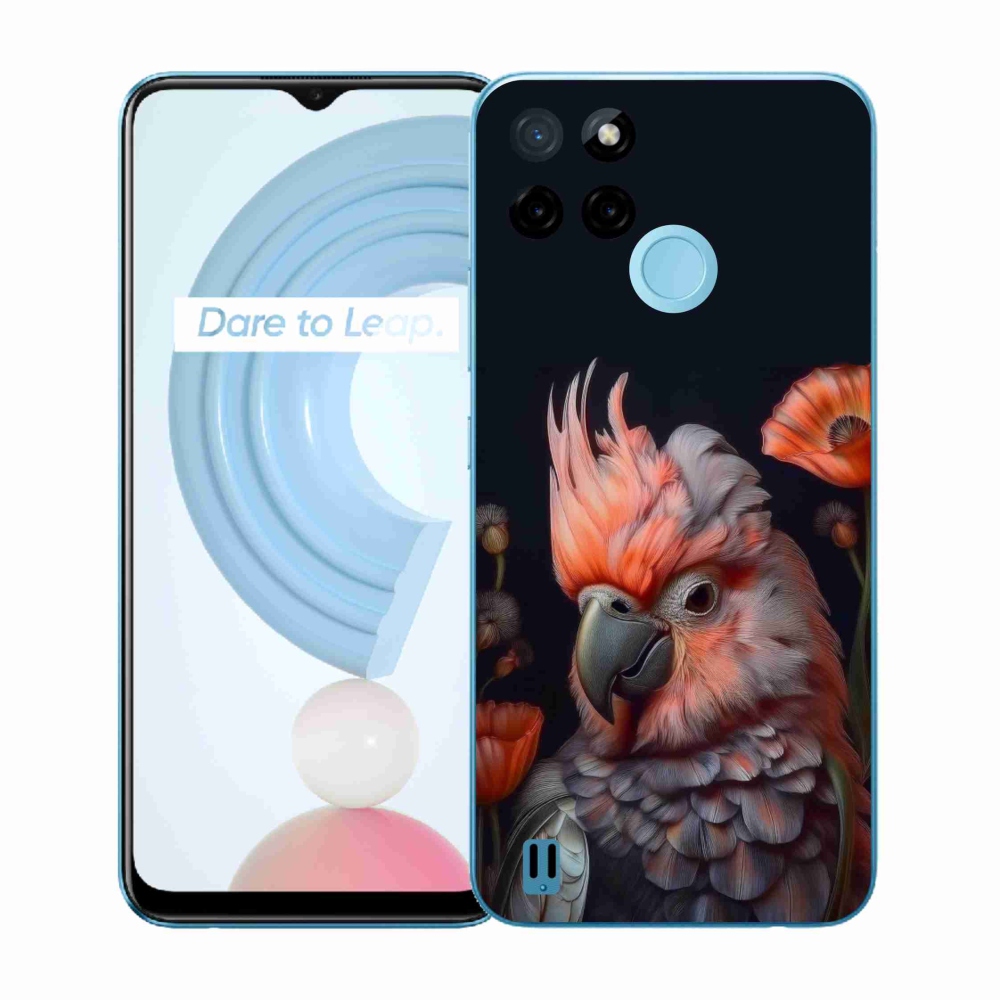 Gélový kryt mmCase na Realme C21Y/C25Y - papagáj kakadu vo farbách