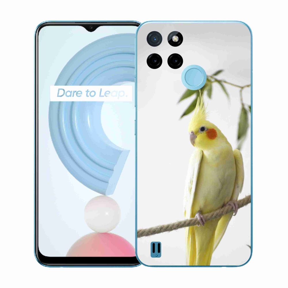 Gélový kryt mmCase na Realme C21Y/C25Y - papagáj korela chocholatá