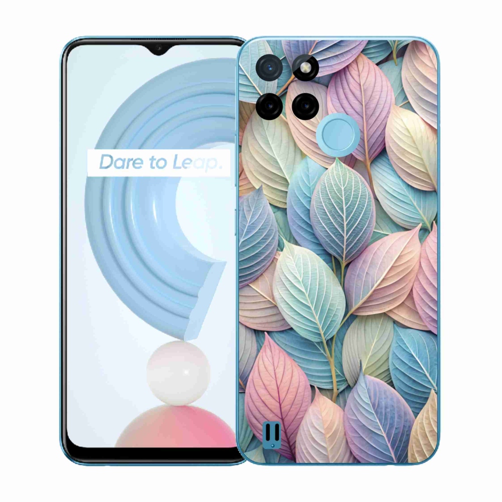 Gélový kryt mmCase na Realme C21Y/C25Y - pastelové listy