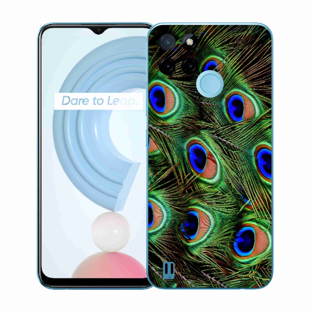 Gélový kryt mmCase na Realme C21Y/C25Y - pávie perie