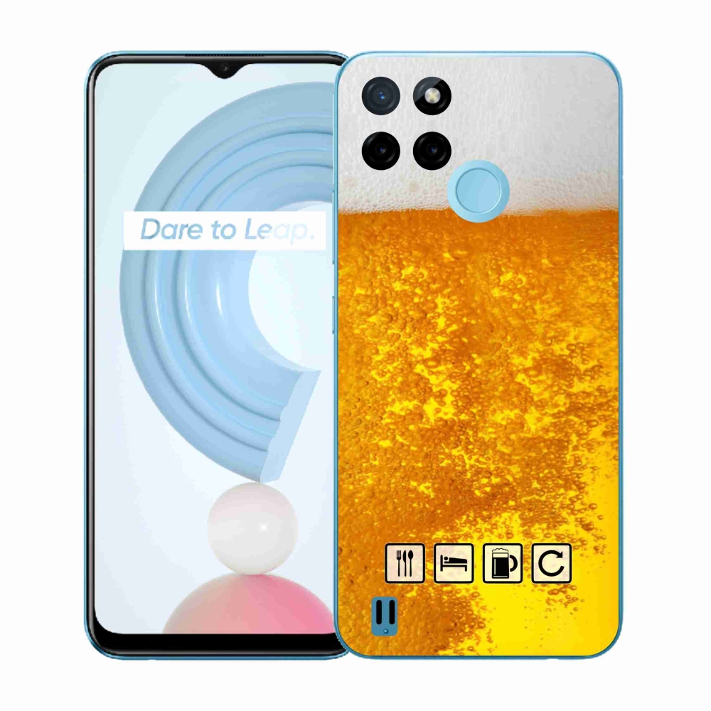 Gélový kryt mmCase na Realme C21Y/C25Y - pivný motív 3