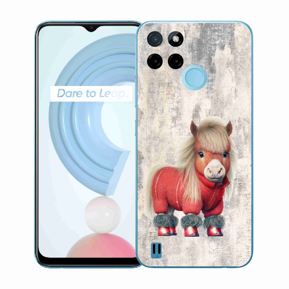 Gélový kryt mmCase na Realme C21Y/C25Y - poník vo svetri