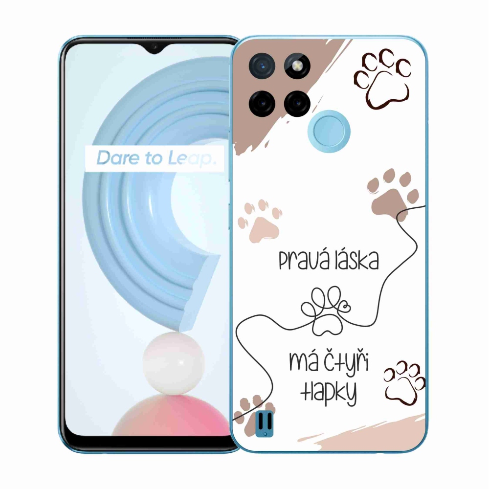 Gélový kryt mmCase na Realme C21Y/C25Y - psí motív 1 biele pozadie